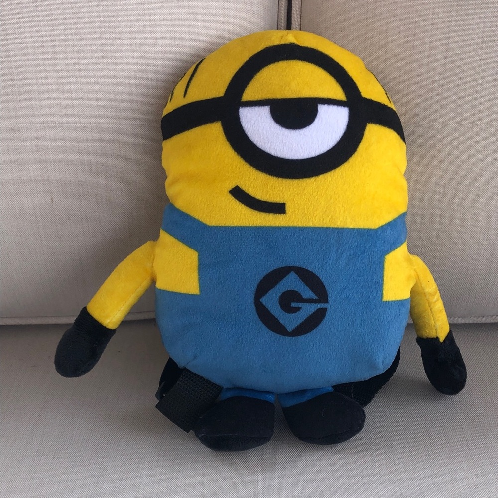 Despicable Me Minion Plush mini backpack - Yellow and Blue
